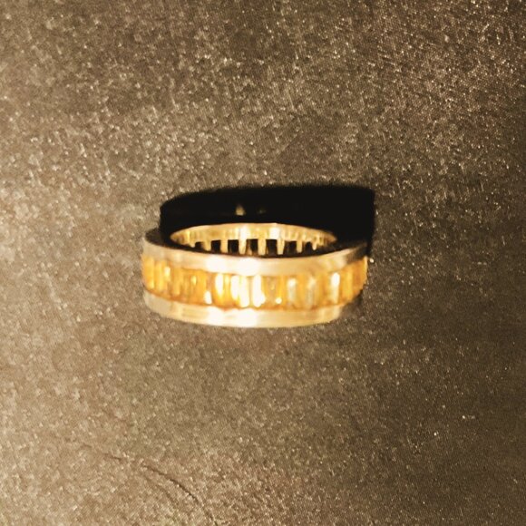 Sterling Silver Citrine Eternity Ring - Picture 1 of 5